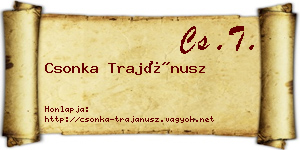 Csonka Trajánusz névjegykártya