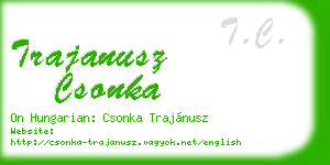 trajanusz csonka business card