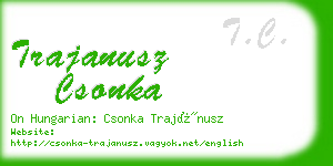 trajanusz csonka business card